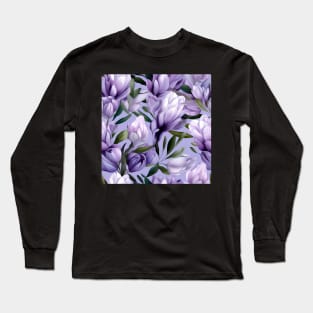 Lavender Flower Pattern Type 1 Long Sleeve T-Shirt